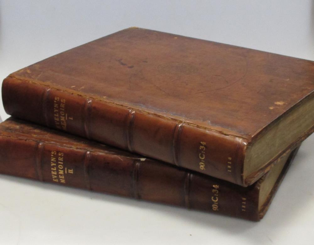 BRAY (William, Editor) Memoirs illustrative of the Life and Writings of John Evelyn..., 2 vols.