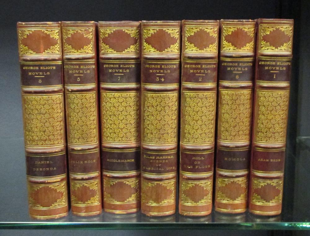Bindings. ELIOT (G) Works, 7 vols. c.1900, 8vo, half calf; SHAKESPEARE Works, 12 vols. c.1900,