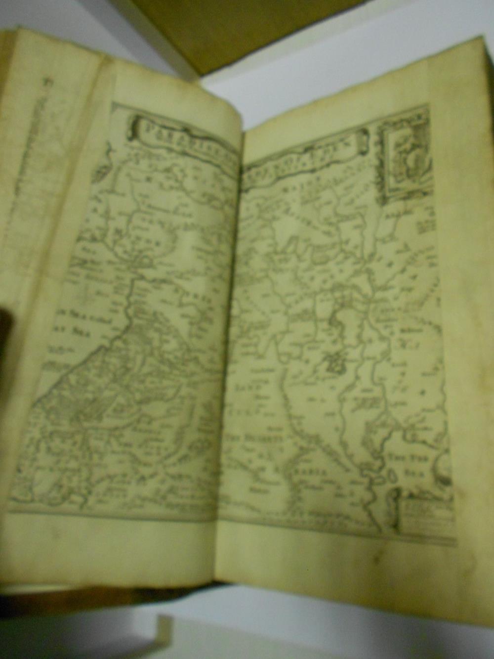 BIBLE, 1715, folio, bound with Prayer Book and Psalter, six double page maps by J. Moxon, other - Image 5 of 5