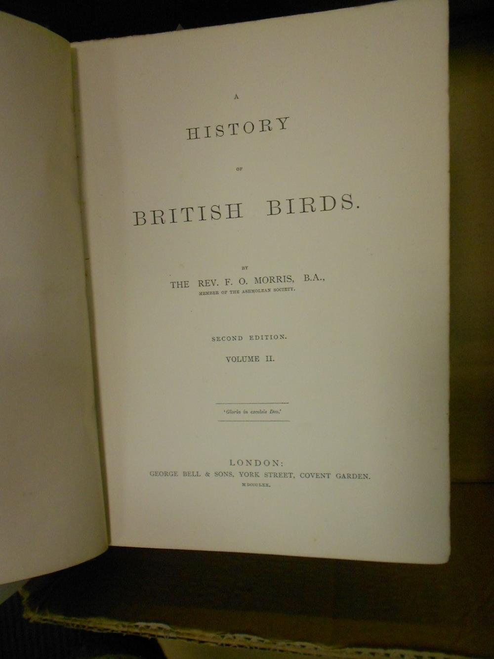 MORRIS (Rev. F.O) A History of British Birds, 2nd edition, 6 vols, London: G.Bell and Sons 1870, - Image 5 of 5