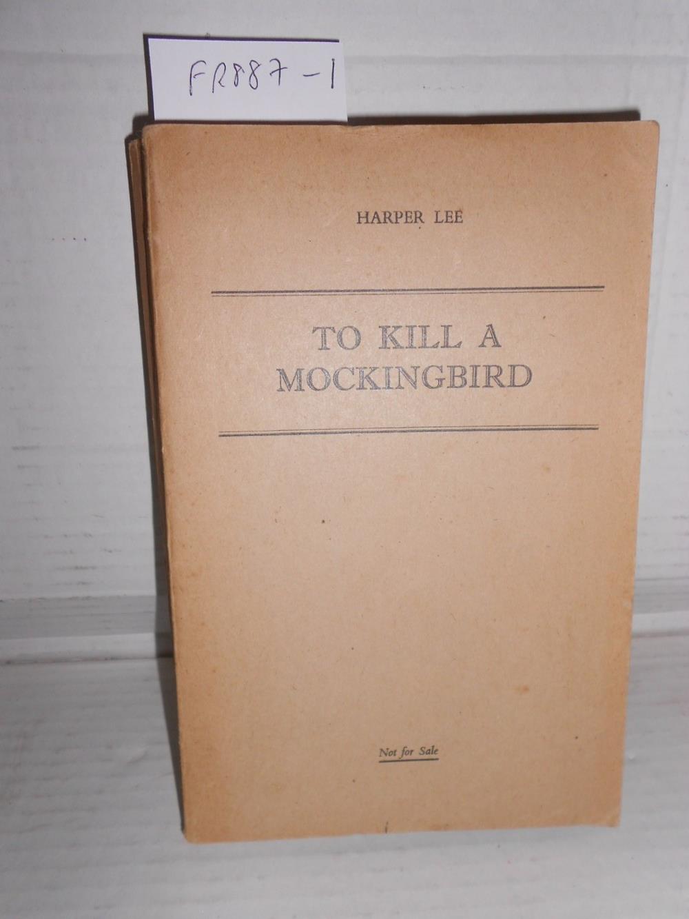 LEE (Harper) To Kill a Mockingbird, Heinemann 1960, proof copy, paper wrappers