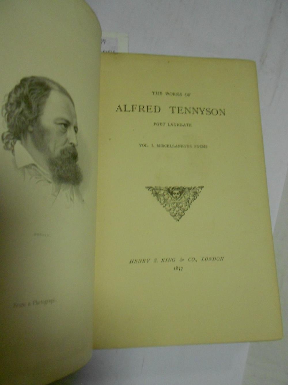 TENNYSON (Alfred, Lord) The Works, in 7 vols., London: Henry S. King & Co., 1877, 8vo, fine - Image 2 of 2