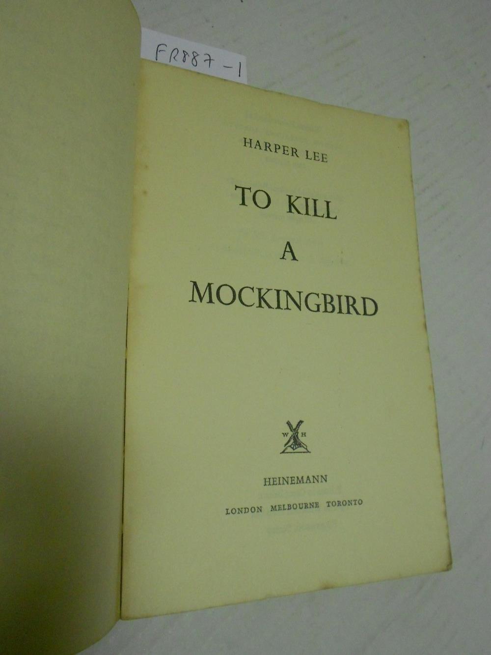 LEE (Harper) To Kill a Mockingbird, Heinemann 1960, proof copy, paper wrappers - Image 2 of 2