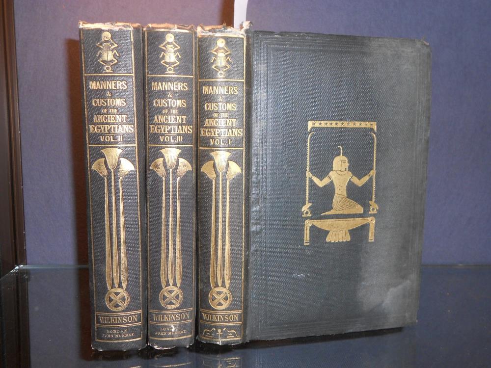 Literature, topography and travel. WILKINSON (J. G) Manners and Customs of the Ancient Egyptians.