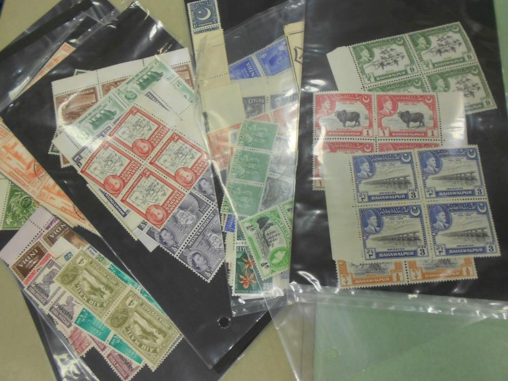 Stamps. A carrier containing a selection of stock books, FDCs, and many mint stamps in folder - Image 5 of 5