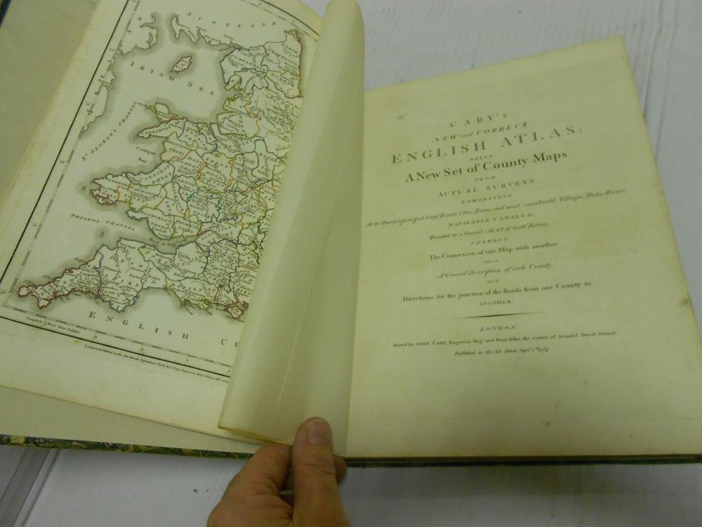 CARY (John) Cary's New and Correct English Atlas, 1787, 4to, engraved title and dedication, 46 - Image 2 of 5