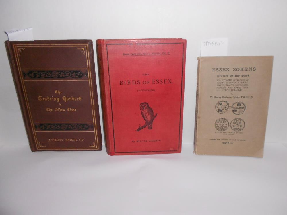 Essex interest. BENHAM (W Gurney) Essex Sokens, Stories of the Past, 1928, paper wraps; CHRISTY (