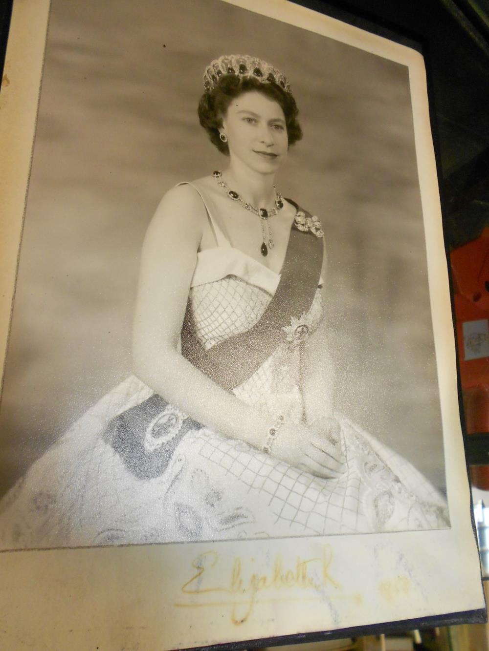 Two signed framed official photographs of Queen Elizabeth and Prince Philip, dated 1956, some - Image 2 of 5