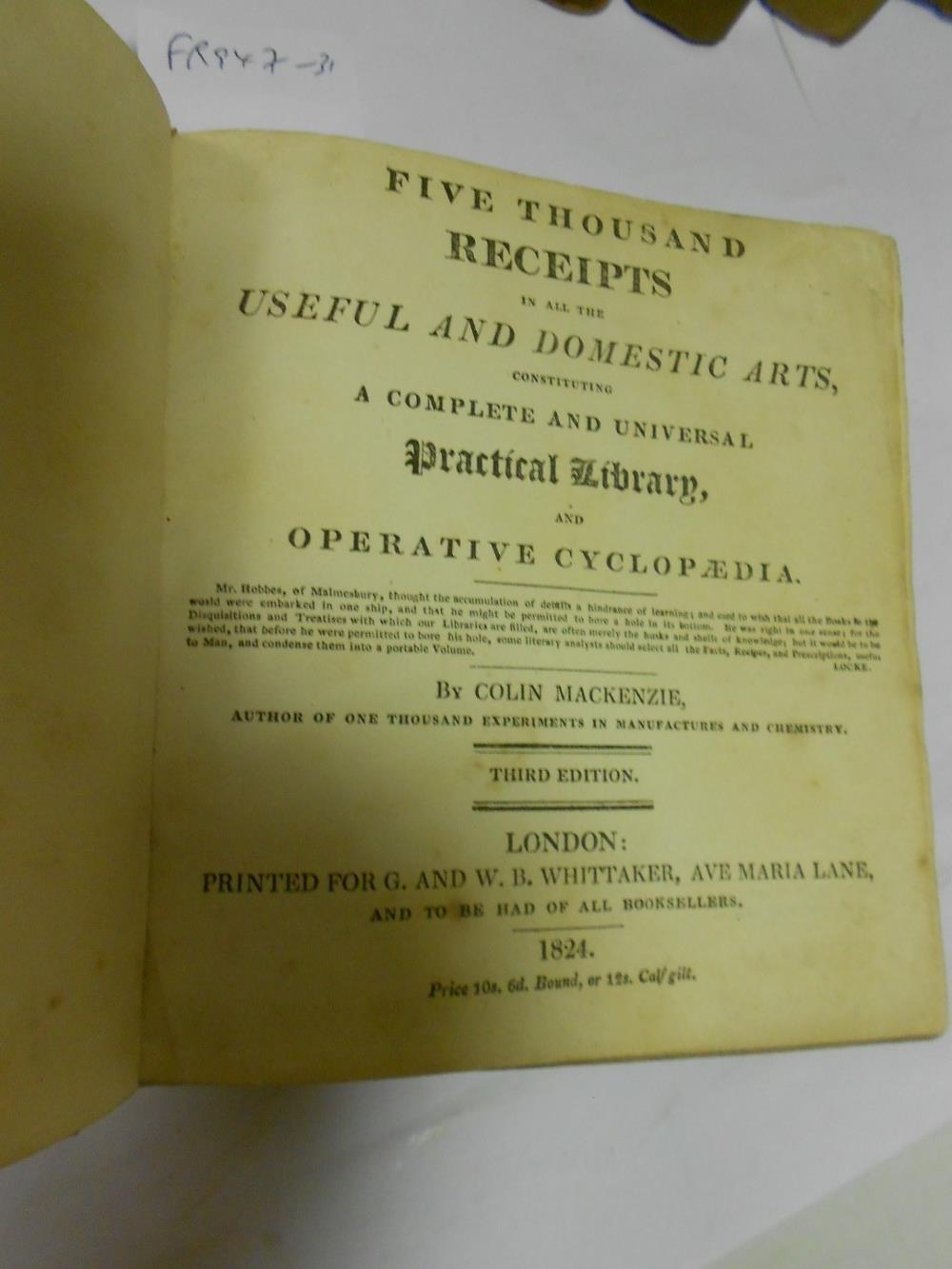 Cookery. Six 19th century cookery books, 8vo or 12mo, by Mrs Rundell, M. Donovan (Lardner's - Image 3 of 3