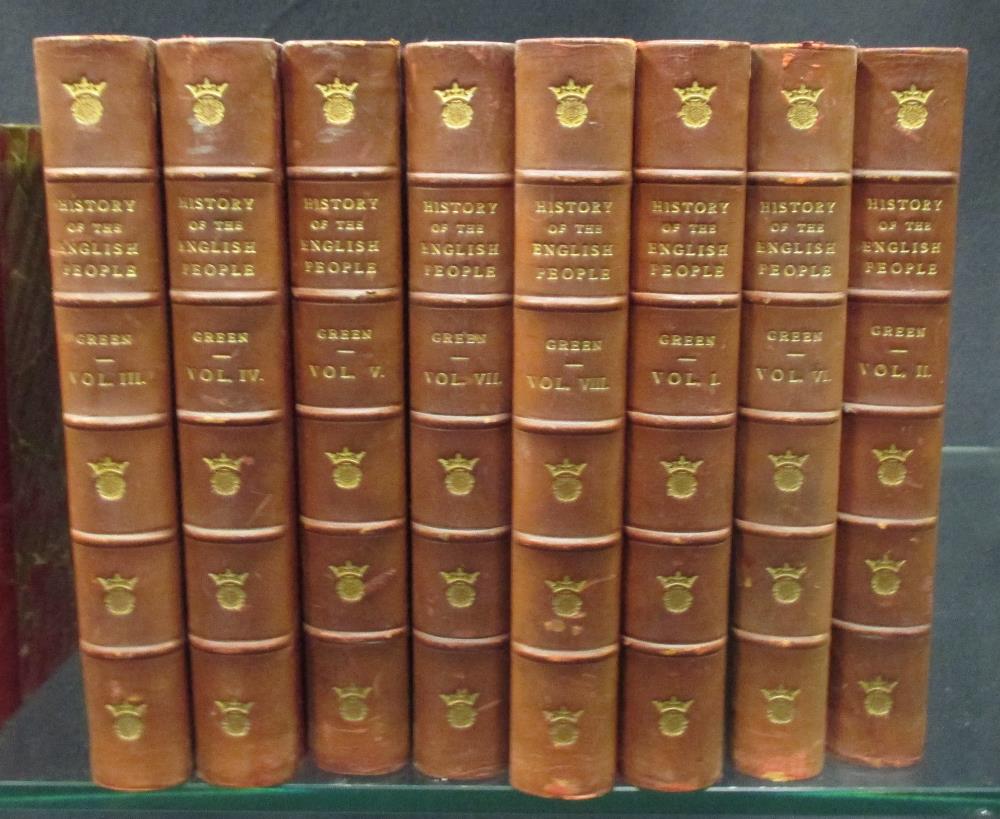 Bindings. ELIOT (G) Works, 7 vols. c.1900, 8vo, half calf; SHAKESPEARE Works, 12 vols. c.1900, - Image 6 of 10
