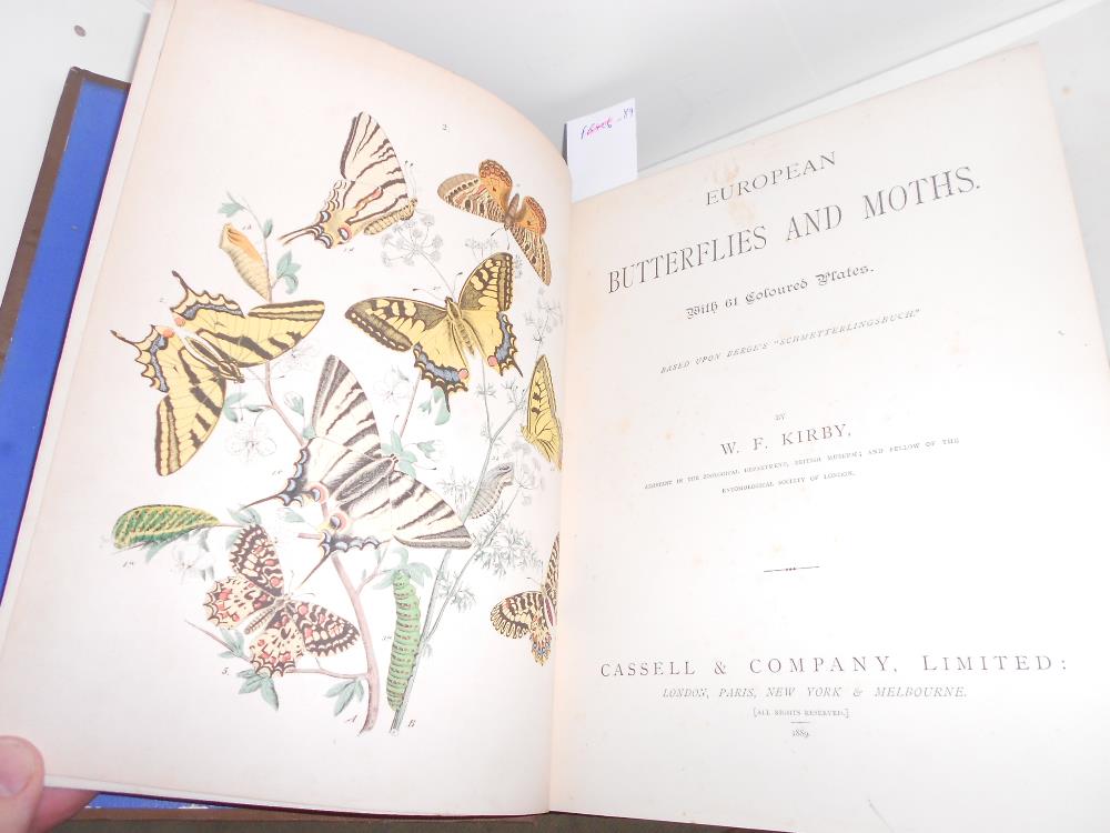 KIRBY (W F) European Butterflies and Moths, Cassell & Co 1889, 4to, 61 coloured plates, slight - Image 2 of 6