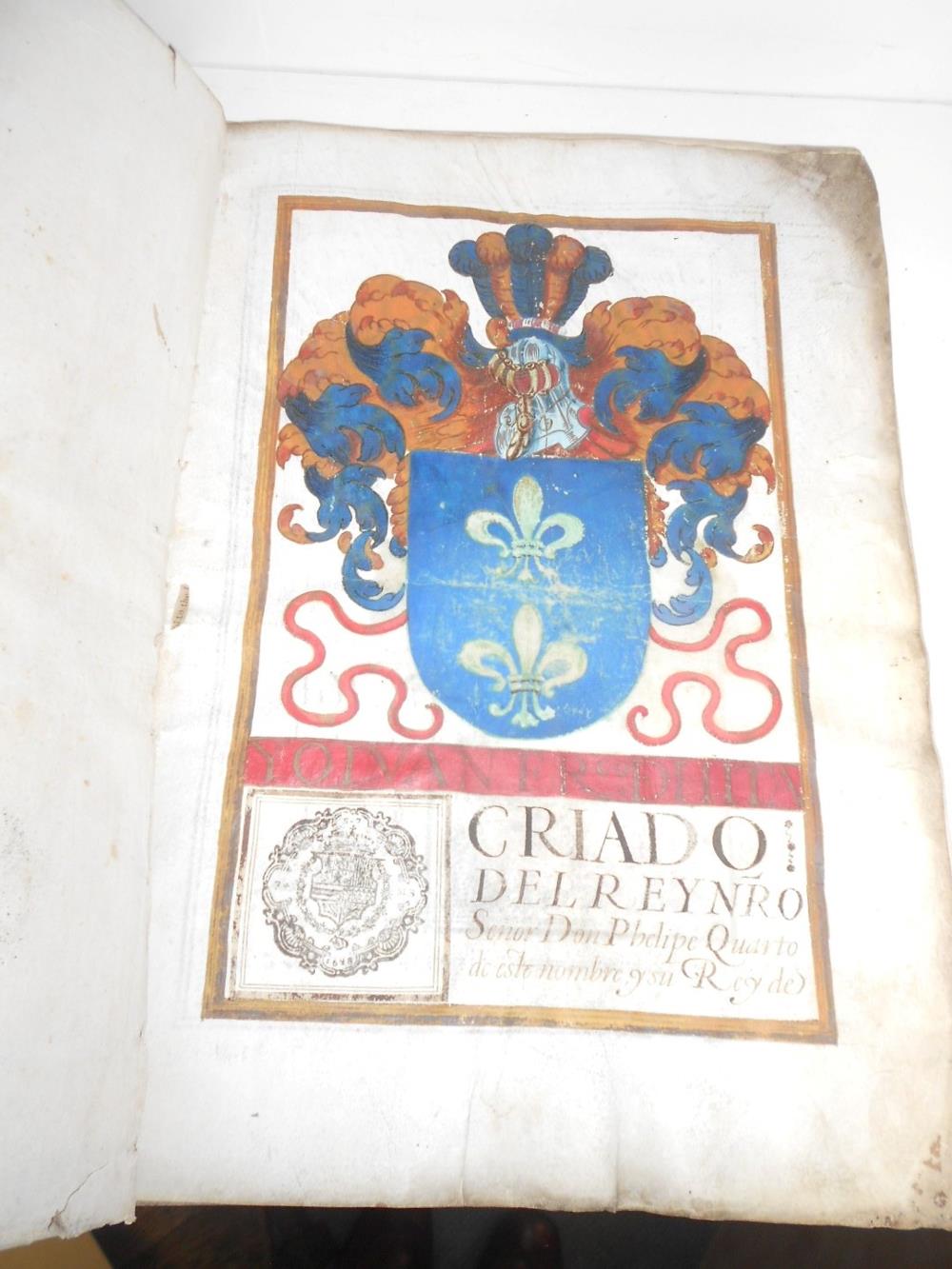 A manuscript Spanish armorial citation or document dated 1648, referring to the Celaya family, on