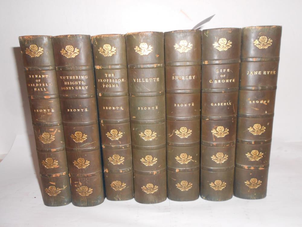 Bindings. BRONTE Sisters. Works, Haworth Edition in 7 vols., c. 1900, 8vo, illustrated, some foxing,