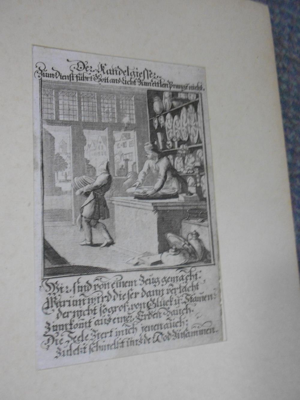 A collection of c.53 German 18th century engravings of trades, with titles above and text below, - Image 2 of 5