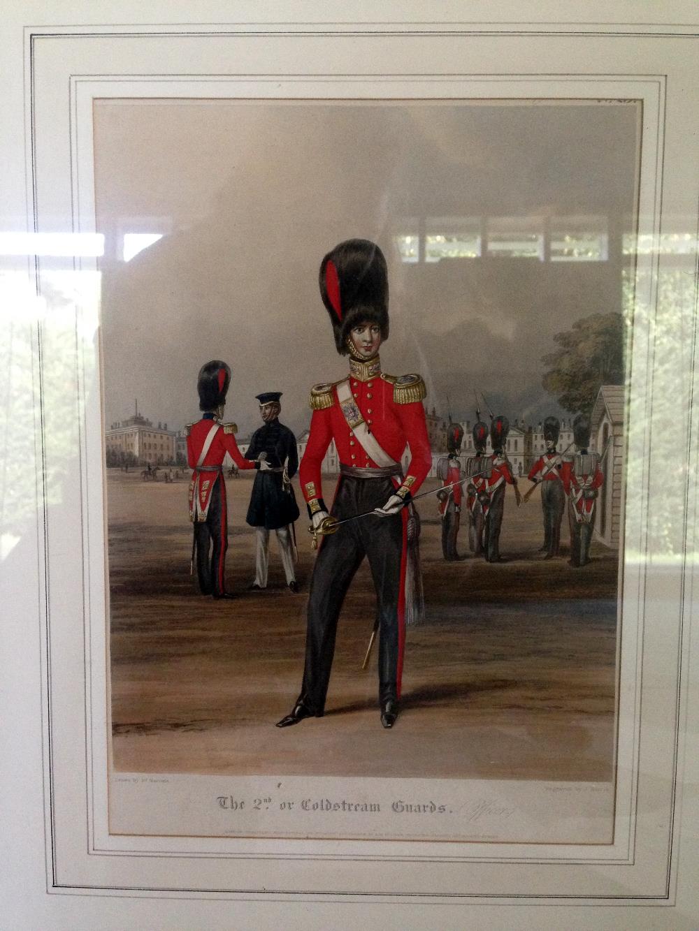 Attributed to Henry Martens, Coldstream Guards, c.1844, watercolour, 13.5 x 10cm; together with a - Image 3 of 6