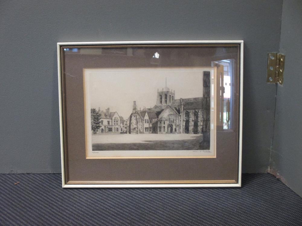 A collection of Academic coloured engravings including Ackermann's College Gowns, framed and - Image 2 of 8