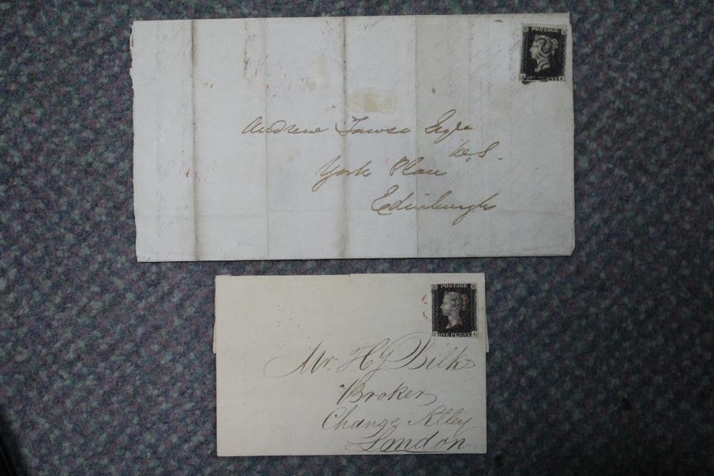 A collection of covers and FDCs including two 1840 1d blacks (condition fair), a large and