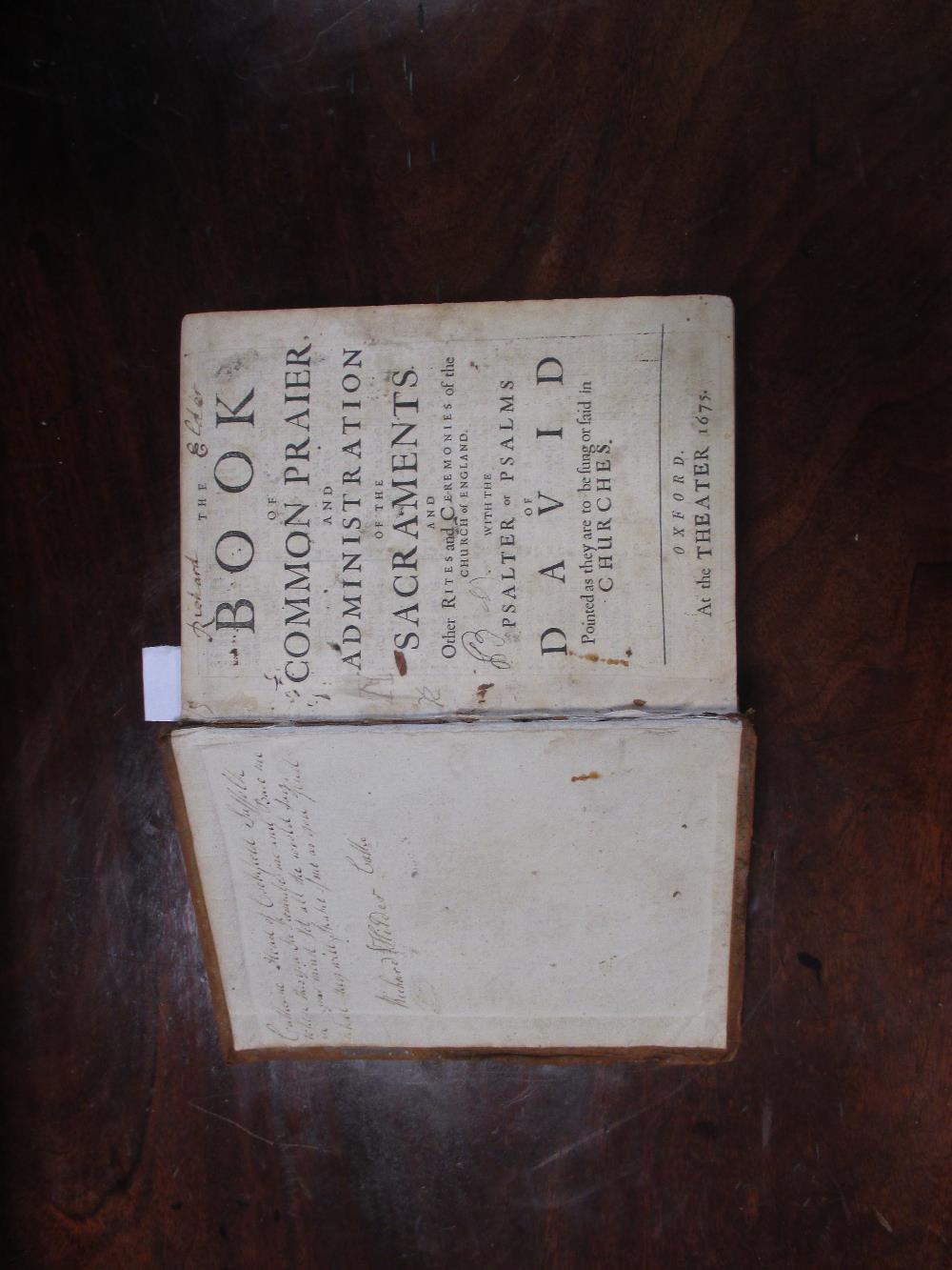 Bibles and Prayer Books. Oxford 1675, small 4to, incomplete; another for Robert Barker, London 1642, - Image 4 of 11