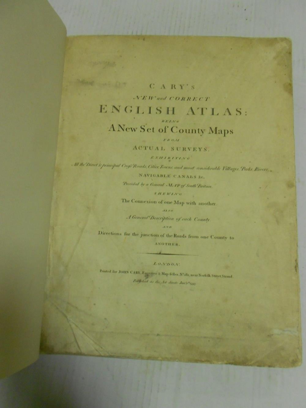 CARY (John) Cary's New and Correct English Atlas, Being a New Set of County Maps..., 1793, 4to, 47 - Image 2 of 5