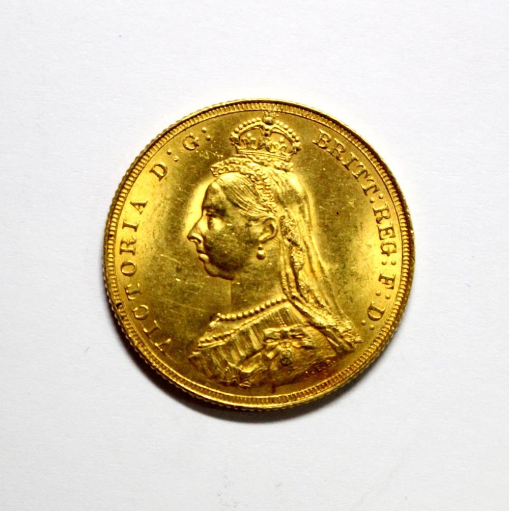 Victoria gold sovereign, 1887, hooked J?, VF or better - Image 2 of 2