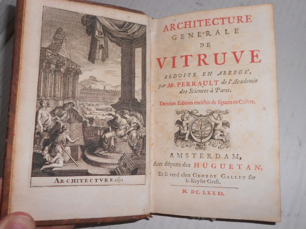 VITRUVIUS Architecture générale de Vitruve réduite en abrégé, par Mr Perrault de l'Académie des - Image 3 of 3