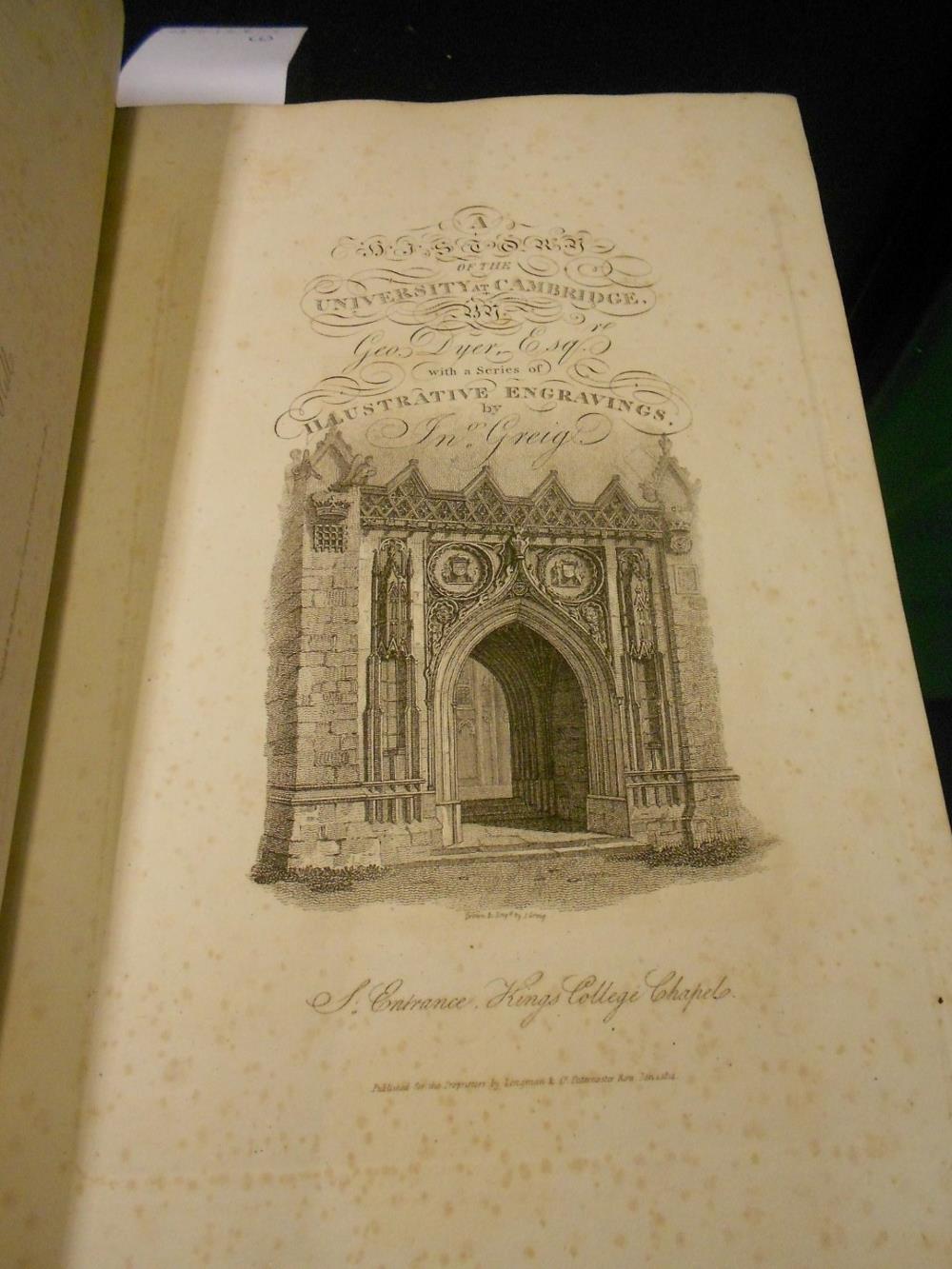 DYER (George) History of the University and Colleges of Cambridge, in 2 volumes, London 1814, - Image 3 of 6