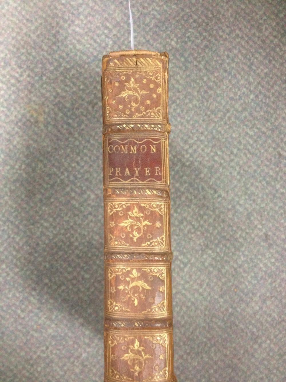 Various. The Book of Common Prayer, Cambridge 1768, 4to, bound with Psalms, contemporary panel - Image 2 of 5