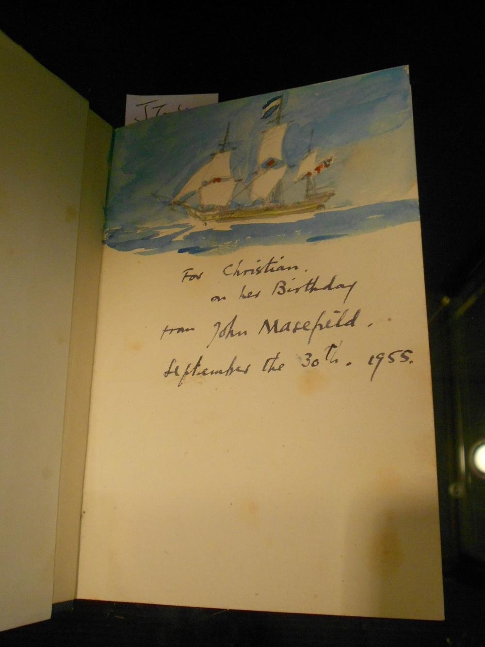 Literature, various. MASEFIELD (John) The Midnight Folk, 1949, original watercolour sketch of a - Image 2 of 2