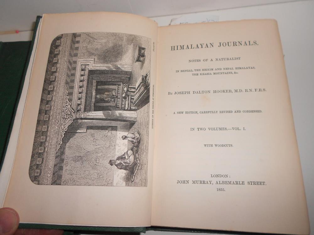 HOOKER (Joseph D) Himalayan Journals, in two volumes, new edition London: John Murray 1855, 8vo, - Image 2 of 3