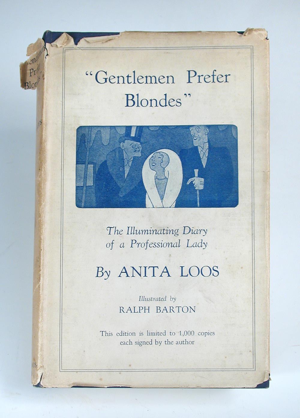 LOOS (Anita) "Gentlemen Prefer Blondes". The Illuminating Diary of a Professional Lady, limited to