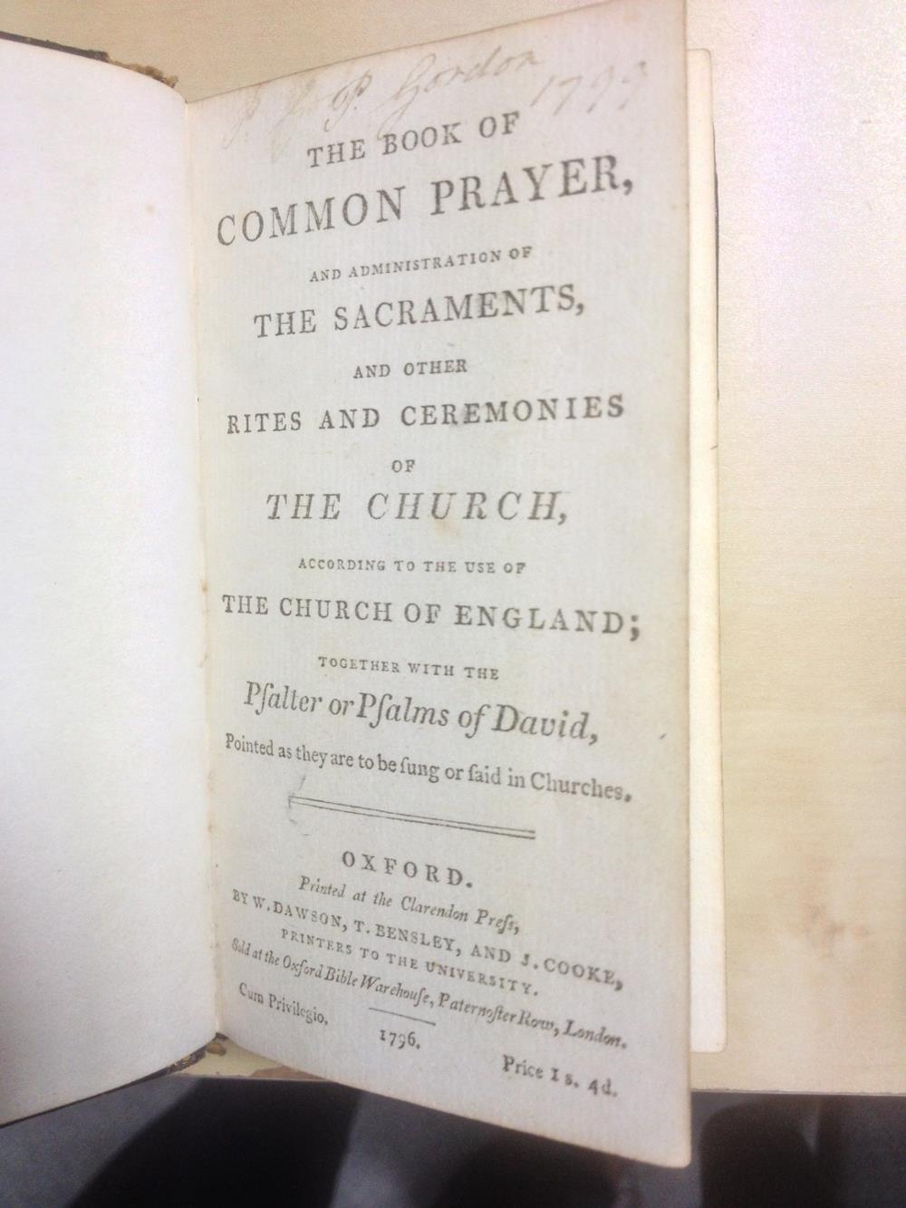 Prayer Books. Book of Common Prayer, Cambridge 1785, 12mo, illustrated, bound with Psalms, red - Image 2 of 4