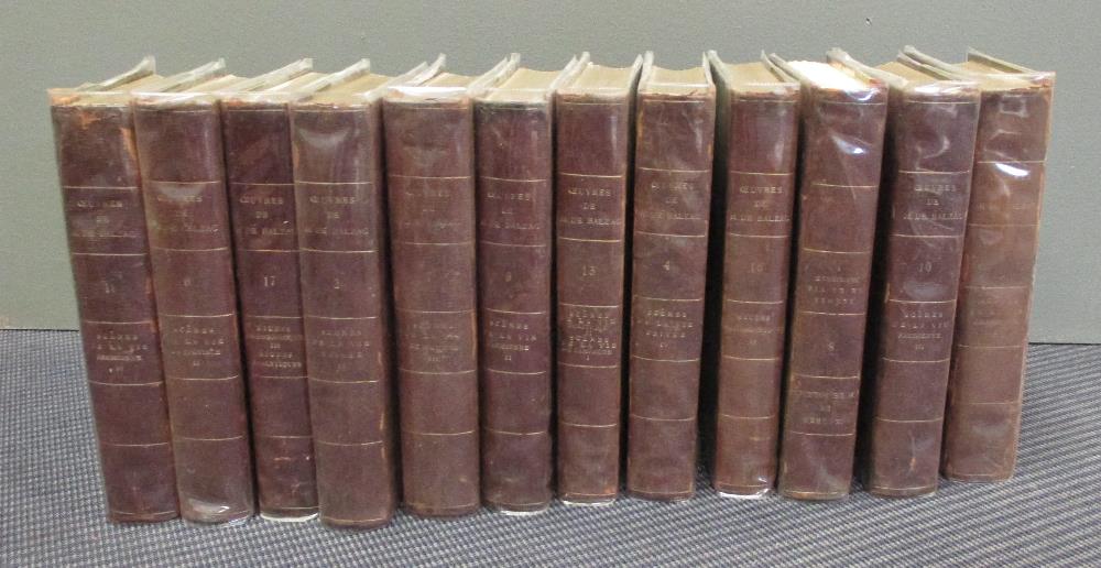 BALZAC (H de) Oeuvres Completes, 1872-1892, 8vo, edition 'Definitive' in 24 vols., half grained