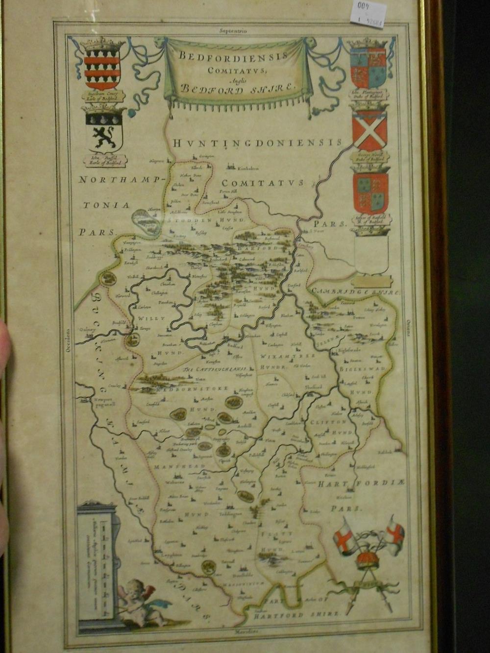 A collection of maps and plans of Bedfordshire and Hertfordshire, by Bowen, Moule, Drayton,