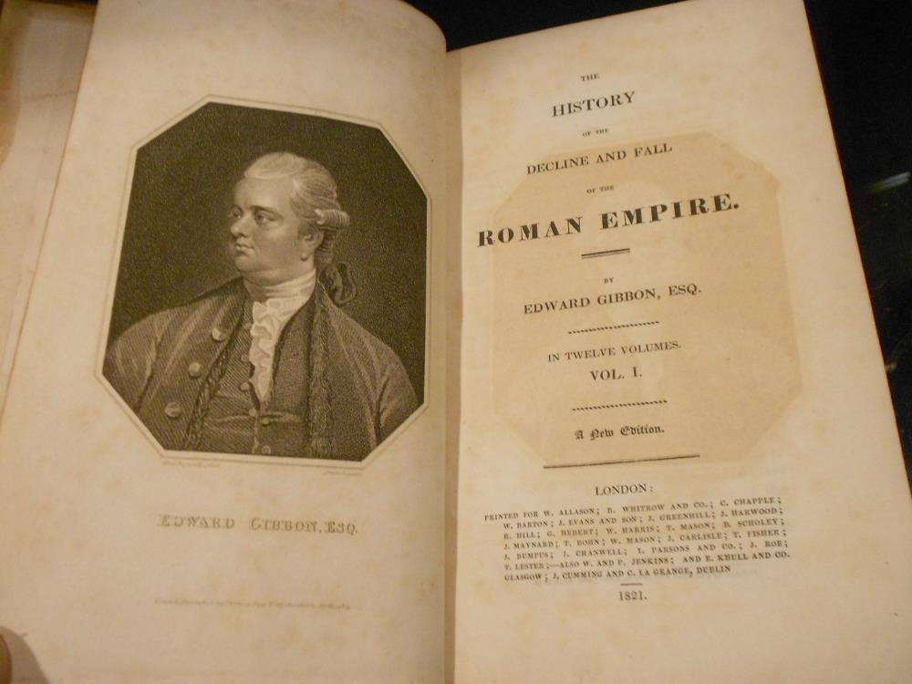 GIBBON (E) The History of the Decline and Fall of the Roman Empire, in 12 vols 1821, 8vo, engraved - Image 2 of 3