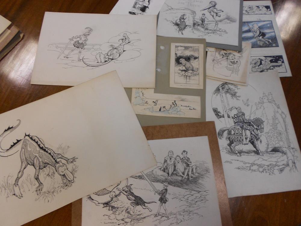 Frank Watkins (Illustrator, fl. early 20th century) Collection of pen and ink illustrations for - Image 2 of 4