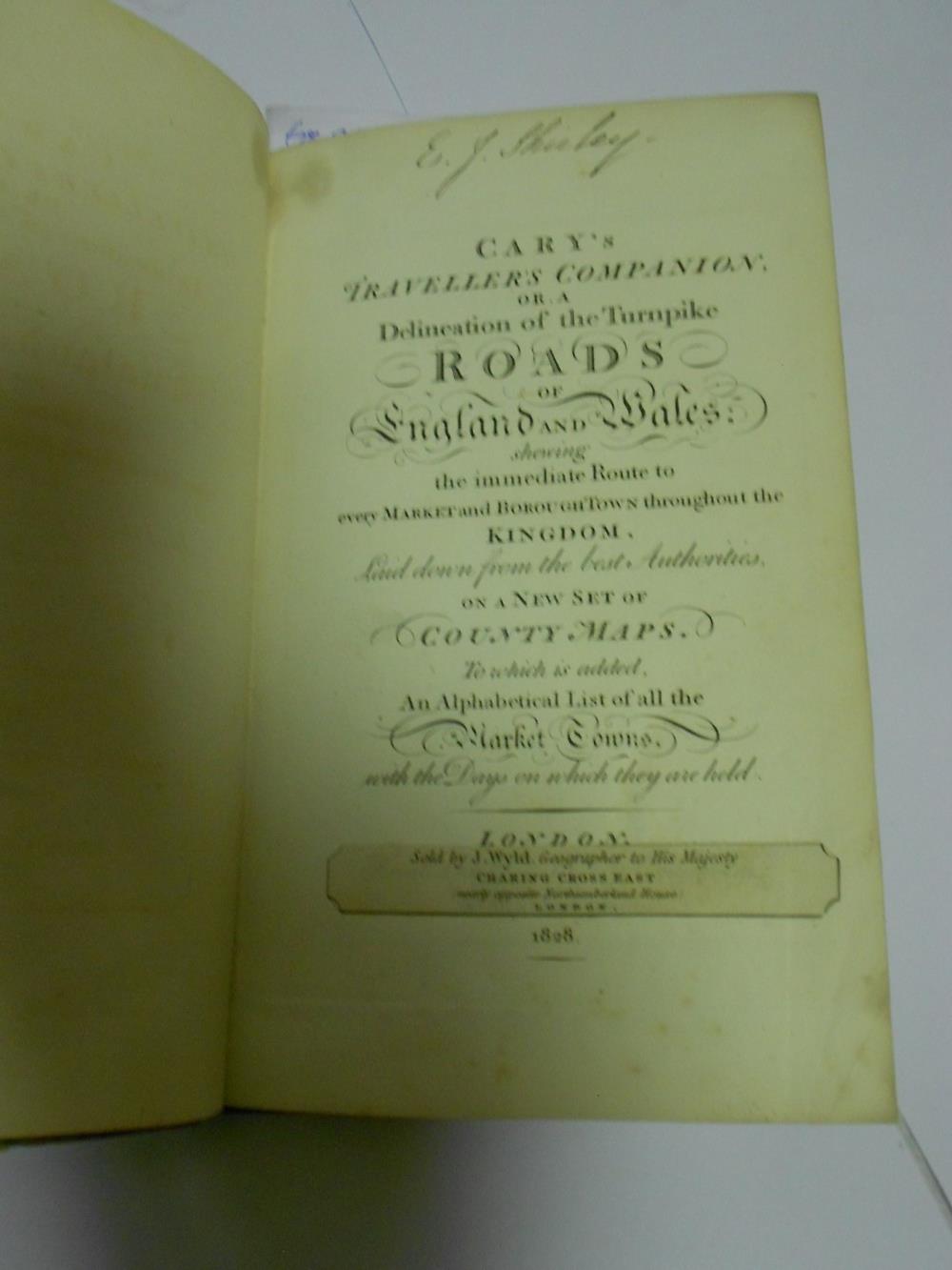 CARY (John) Cary's Traveller's Companion, or a Delineation of the Turnpike Roads of England and - Image 3 of 3