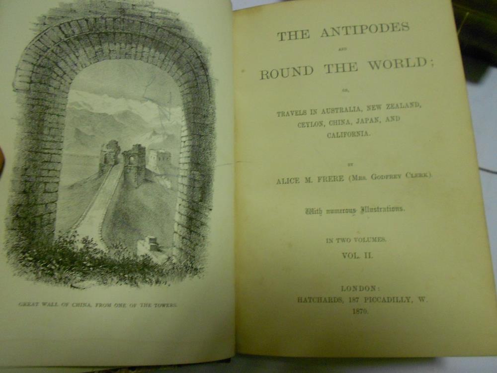 FRERE (Alice M.) The Antipodes and Round the World, in 2 vol., London 1870, 8vo, with 7 lithograph - Image 5 of 5