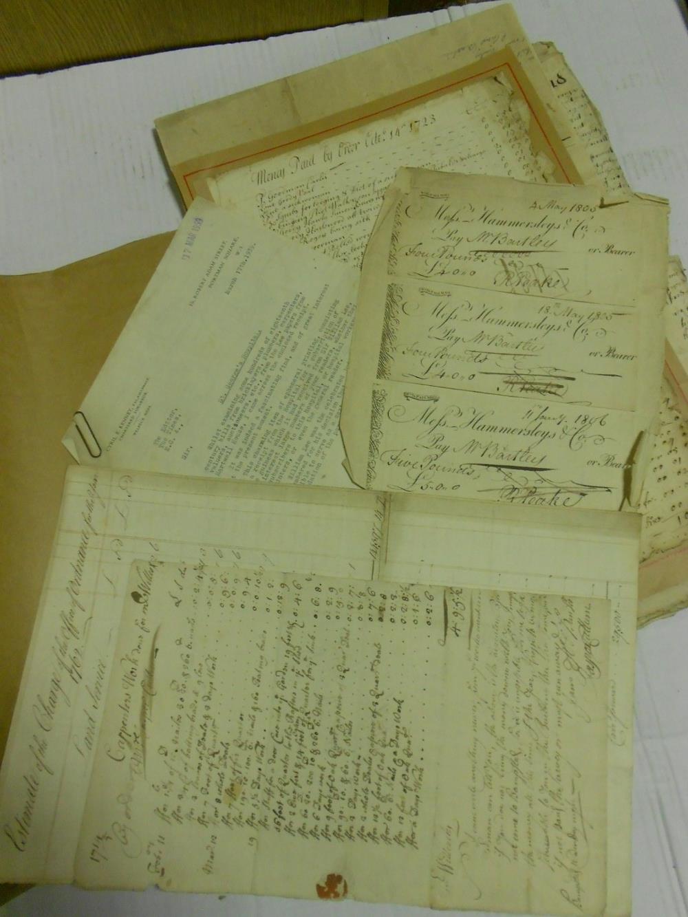 Collection of 17th, 18th century and later manuscript material and ephemera, including Earl of