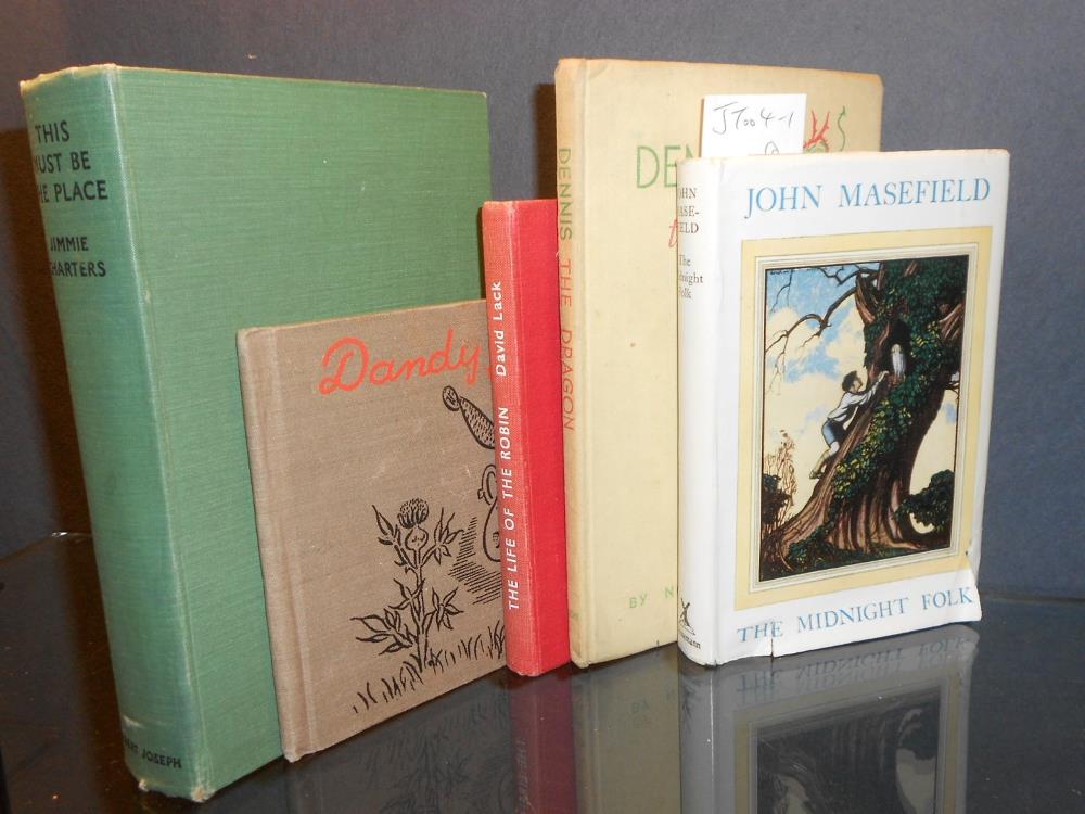 Literature, various. MASEFIELD (John) The Midnight Folk, 1949, original watercolour sketch of a