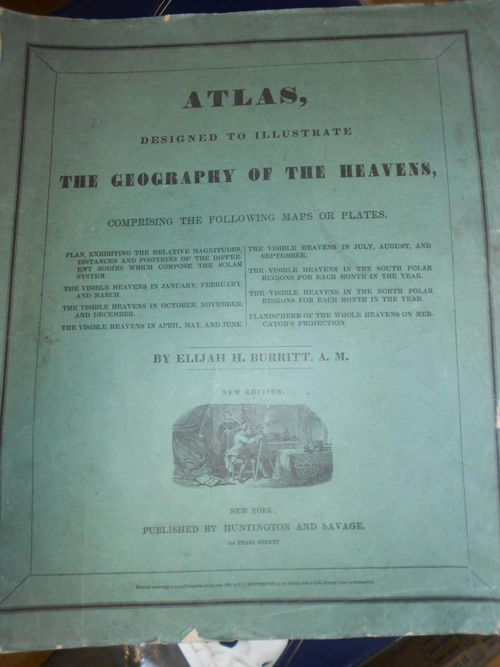 BURRITT (Elijah H) Atlas, Designed to Illustrate the Geography of the Heavens, New York: