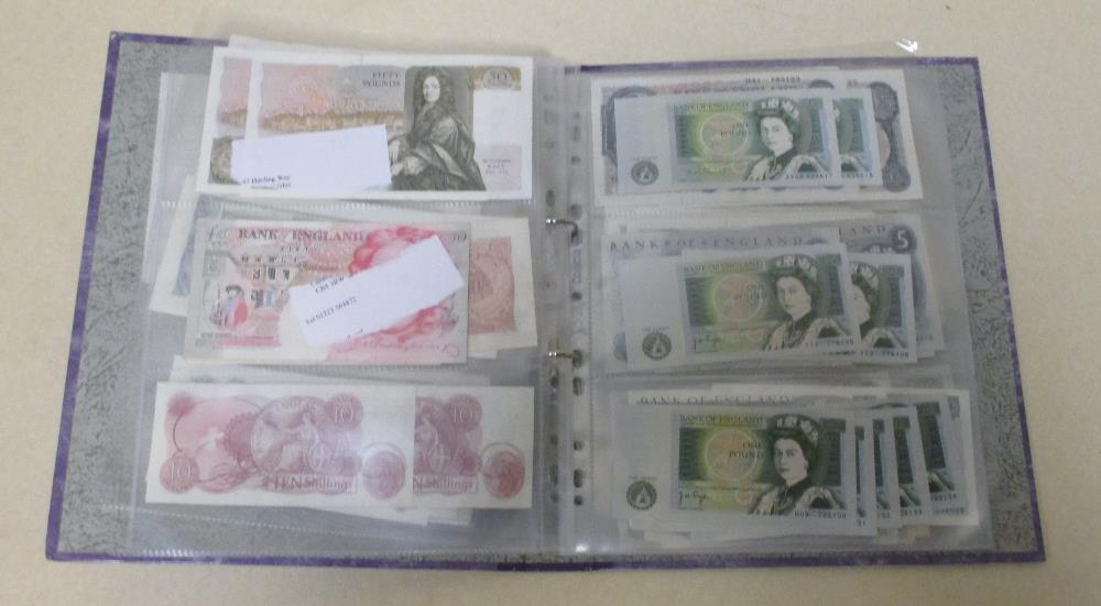 A collection of UK Banknotes, to include a Bank of England £5, 1947, Peppiatt, two consecutive O'