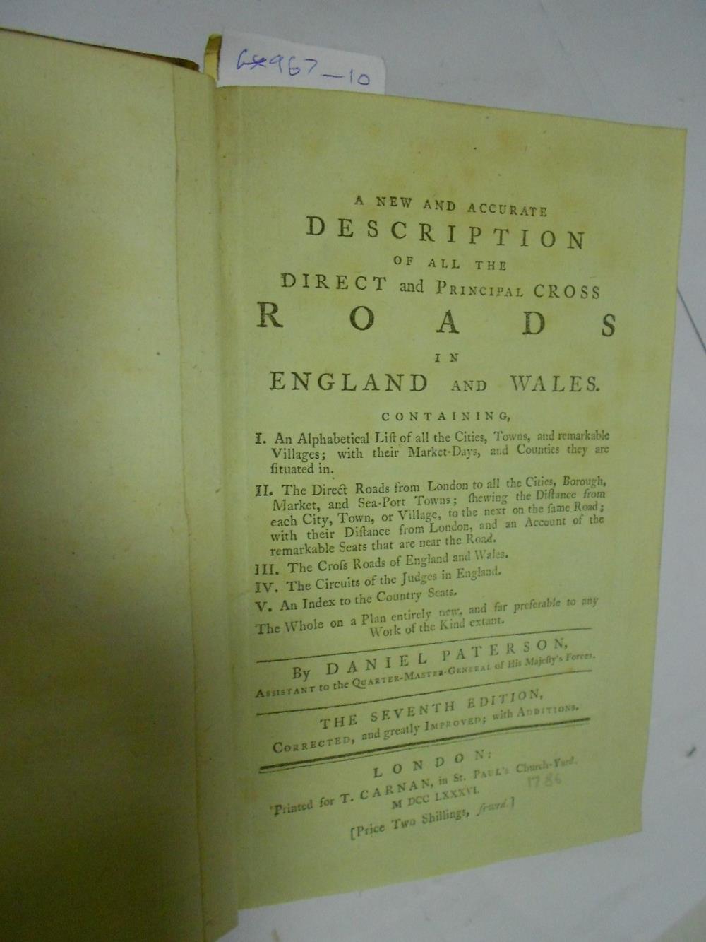 PATERSON (D) A New and Accurate Description of all the Direct and Principal Cross Roads in England - Image 2 of 6