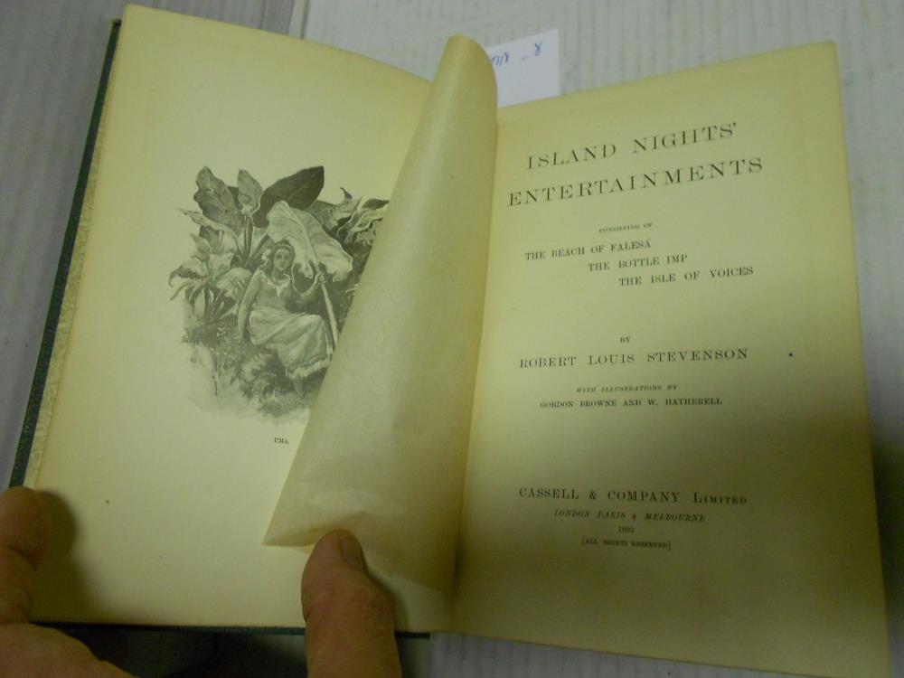 STEVENSON (R L) Island Nights' Entertainments, London: Cassell & Co 1893, first edition, early issue - Image 2 of 4