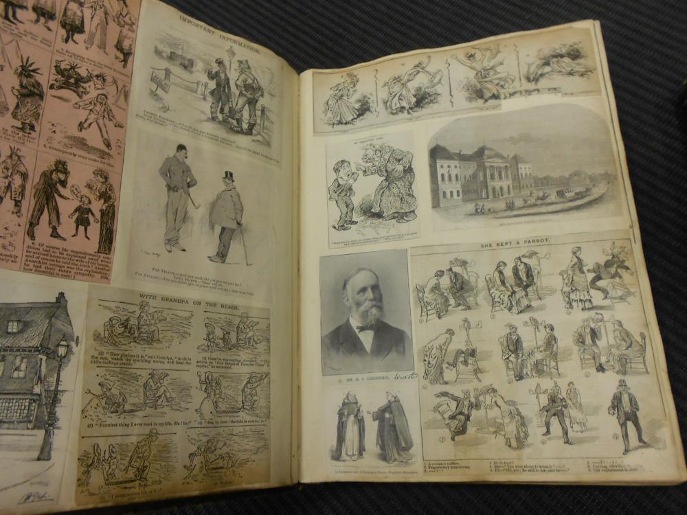 Five 'commonplace' albums, 19th and early 20th century, with watercolours, sketches, cuttings, - Image 2 of 9
