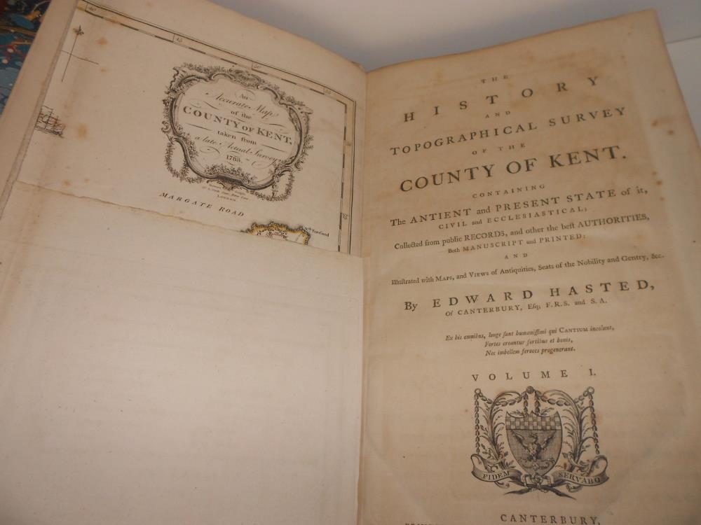 HASTED (Edward) The History and Topographical Survey of the County of Kent, first edition, in 4 - Image 3 of 5