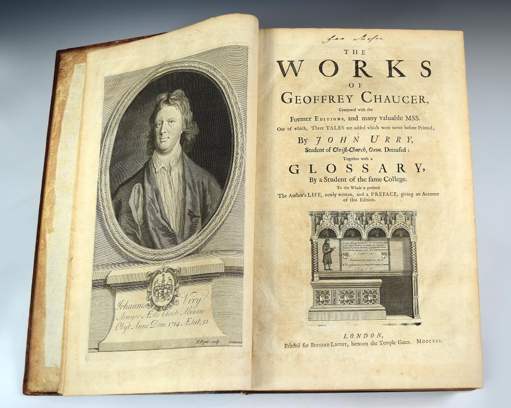 CHAUCER (Geoffrey) The Works, edited by John Urry (1663-1714), London: for Bernard Lintot 1721,