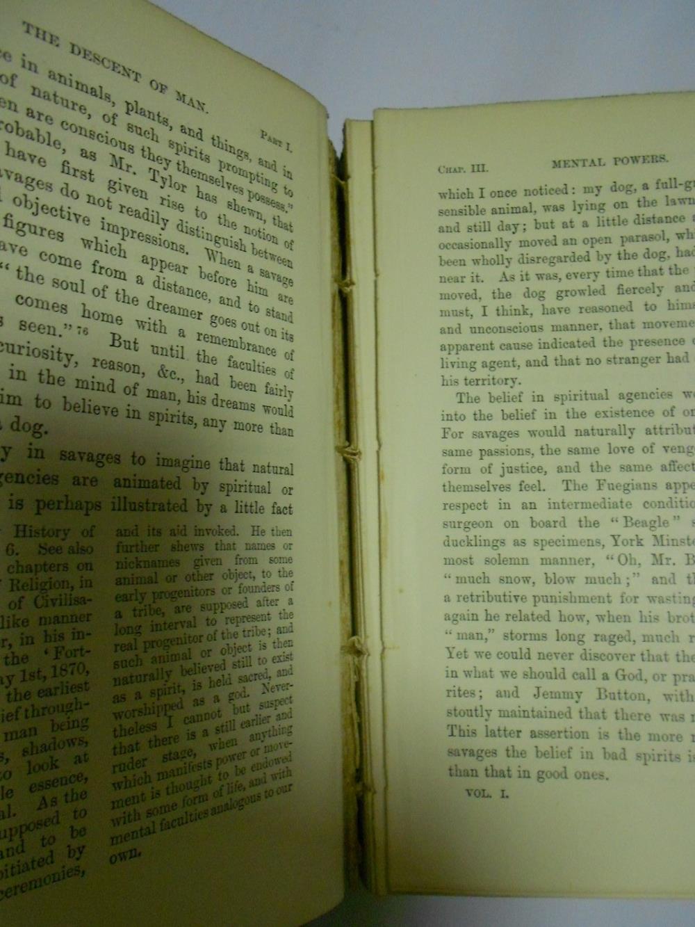 DARWIN (Charles) The Descent of Man, second edition, 22nd thousand, 1888, one gathering loose, light - Image 3 of 10