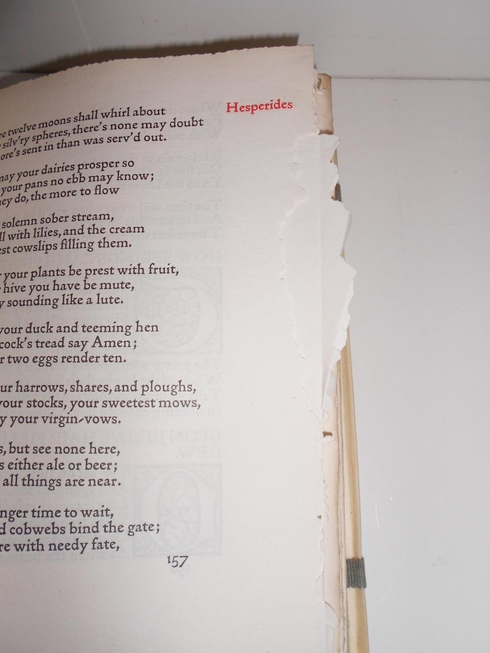 HERRICK (Robert) Poems Chosen Out of the Works..., edited by F.S.Ellis, Kelmscott Press, 1895, - Image 3 of 4