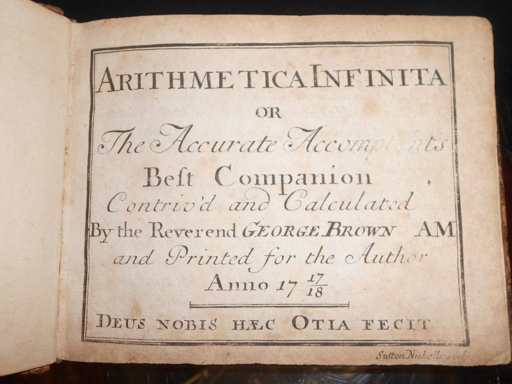 BROWN (George) Arithmetica Infinita Or The Accurate Accomptant's Best Companion, 1717-18, oblong - Image 2 of 4