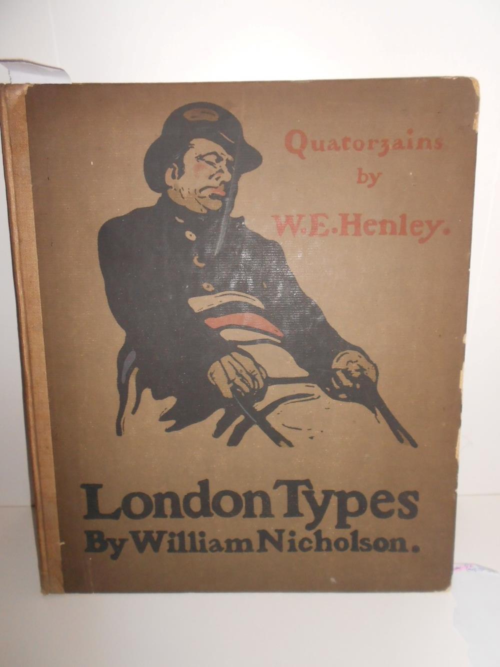 NICHOLSON (William) London Types, Quatorzains by W.E.Henley, London: William Heinemann 1898, 4to, 12 - Image 2 of 4